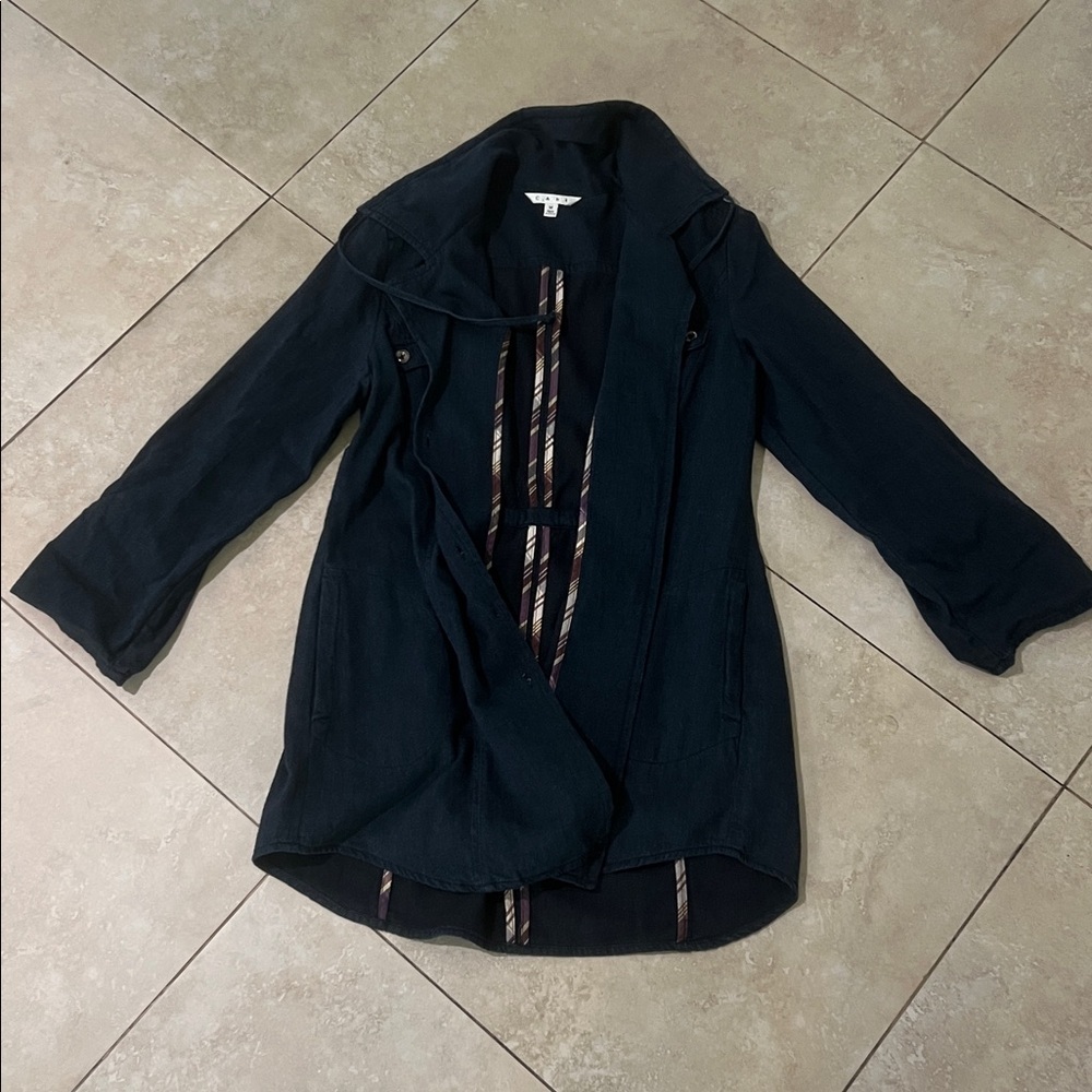 CABI Like New 100% Cotton Denim Style shacket, shirt-jacket, Tunic Size M - Picture 10 of 10